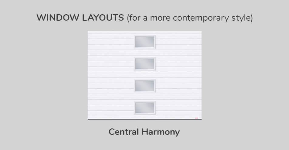Window layouts, 9' x 7', Central Harmony